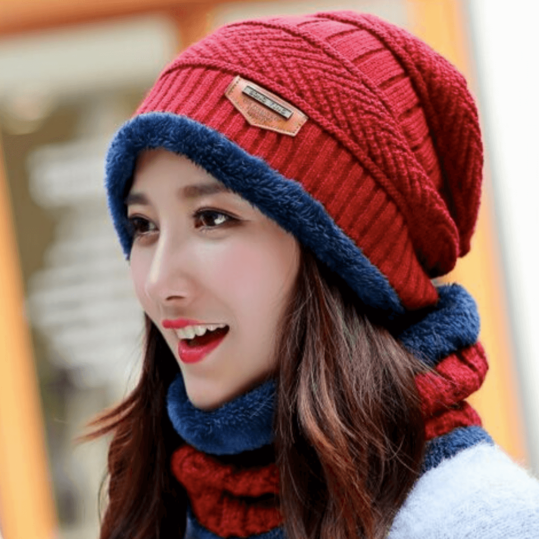 Winter Beanie Hat Scarf Set