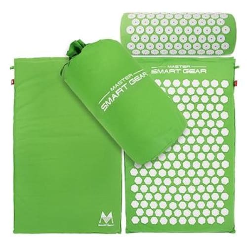 Acupressure Massage Mat Pillow Set - Green - Massage Mat